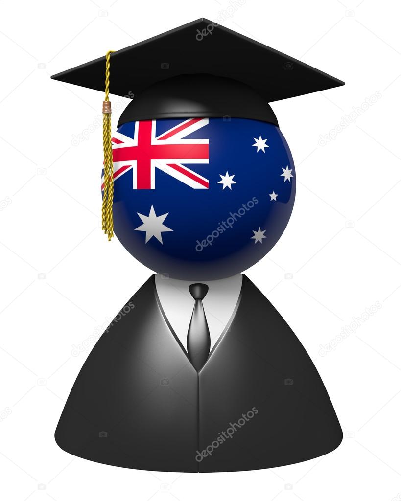 Australia college graduate concept for schools and academic education