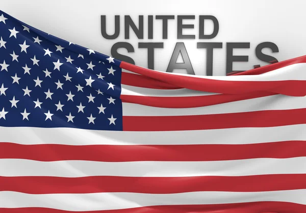 Amerika Birleşik Devletleri bayrağı ve ülke adı — Stok fotoğraf