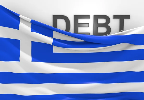 Финансовый кризис государственного долга и дефицита бюджета Греции — стоковое фото
