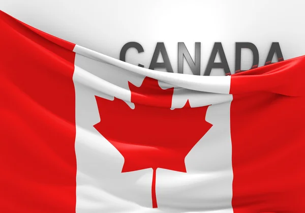 Флаг Канады и название страны — стоковое фото