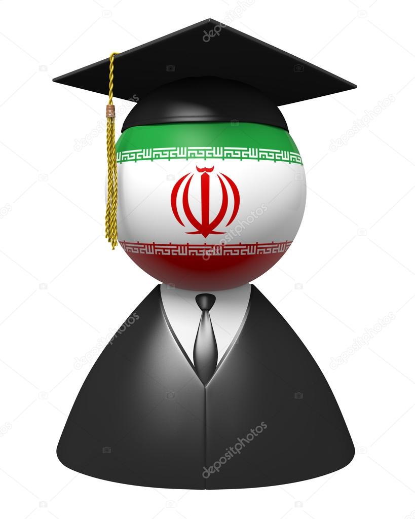 Iran college graduate concept for schools and academic education