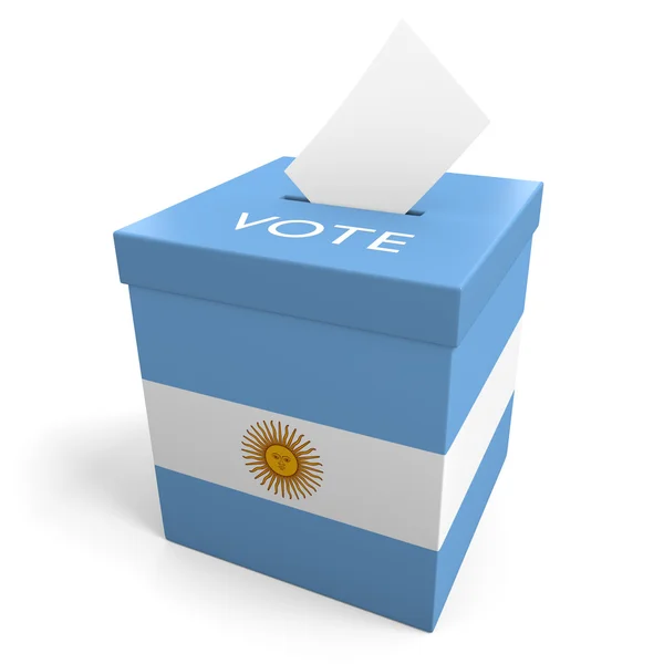 Argentina election ballot box for collecting votes — Stock Photo, Image