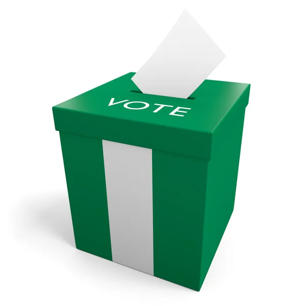 Nigeria verkiezing stembus voor het verzamelen van stemmen — Stockfoto