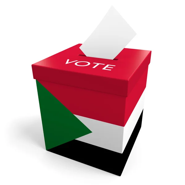 Urne électorale soudanaise pour la collecte des votes — Photo