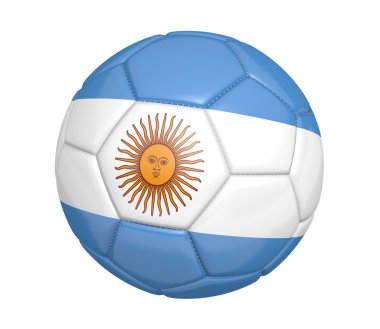 Futbol topu veya futbol, Arjantin ülkenin bayrağı ile