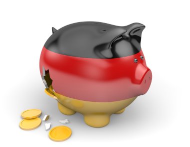 Germany economy and finance concept for unemployment and national debt crisis clipart