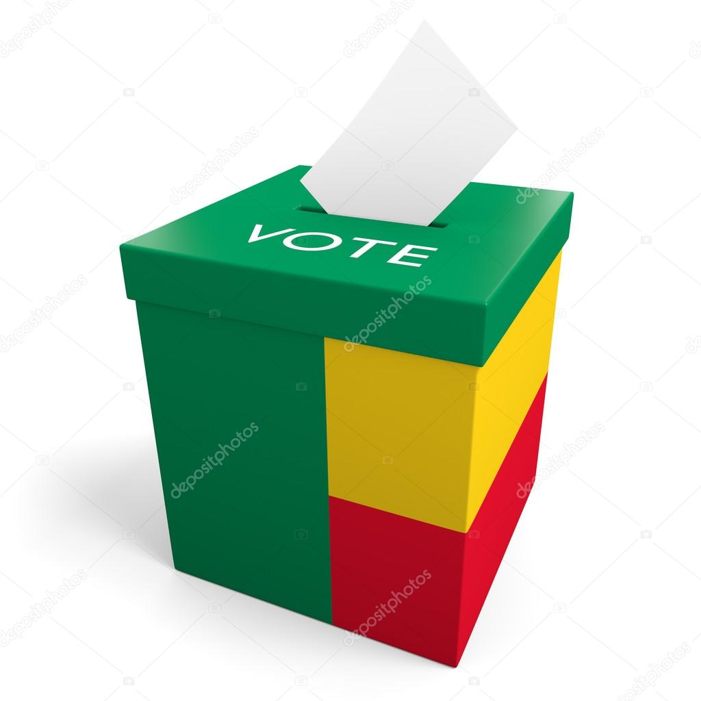 Benin election ballot box for collecting votes