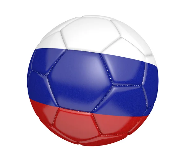 Soccer ball, or football, with the country flag of Russia — Stock Photo, Image