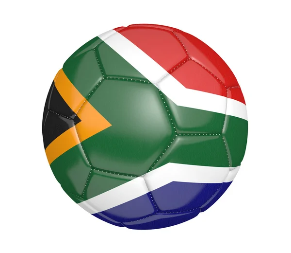 Futball-labda, vagy a futball, Dél-afrikai ország zászlaja — Stock Fotó