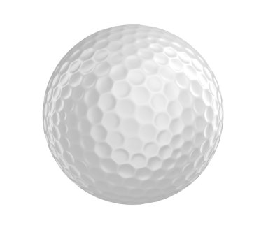 Golf topu 3d render beyaz bir arka plan üzerinde izole
