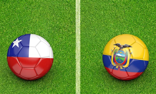 2015 Copa América torneo de fútbol, equipos Chile vs Ecuador — Foto de Stock