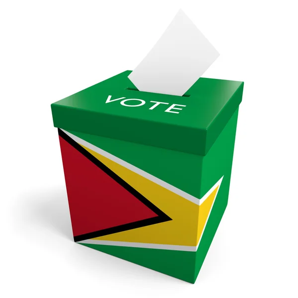 Guyana election ballot box for collecting votes — Stock Photo, Image