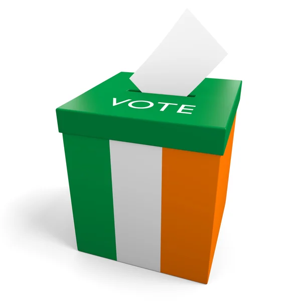 Irlande urne électorale pour la collecte des votes — Photo