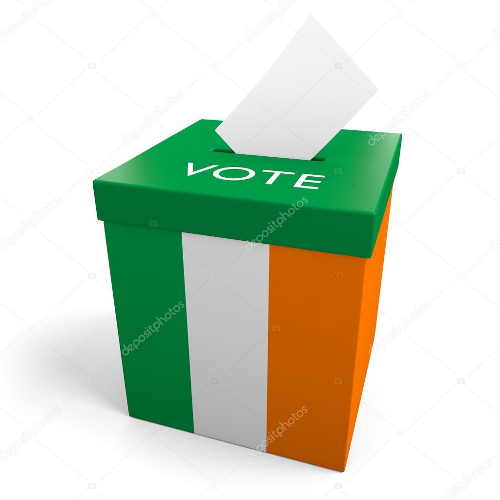 Ireland election ballot box for collecting votes
