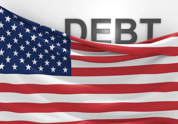 Amerikai Egyesült Államok nemzeti államadósság és a költségvetési hiány pénzügyi válság — Stock Fotó
