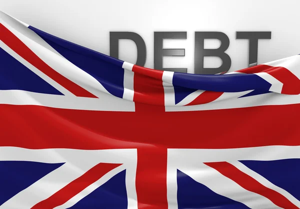 Финансовый кризис государственного долга и дефицита бюджета Великобритании — стоковое фото