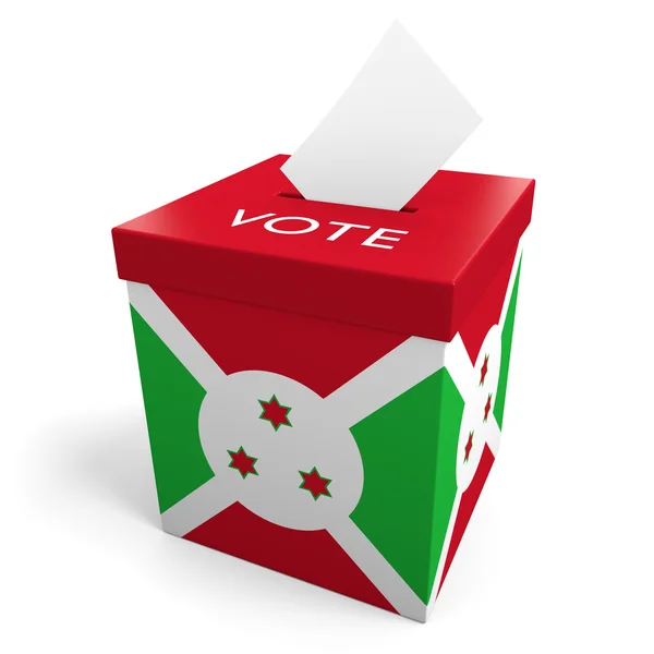 표를 수집 하기 위해 부룬디 선거 투표 용지 상자 — 스톡 사진