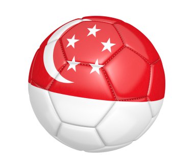 Futbol topu veya futbol, Singapur ülke bayrağı ile