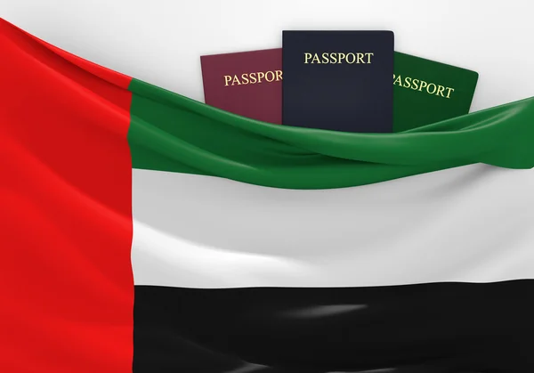 旅行や各種パスポートでアラブ首長国連邦の観光 — ストック写真