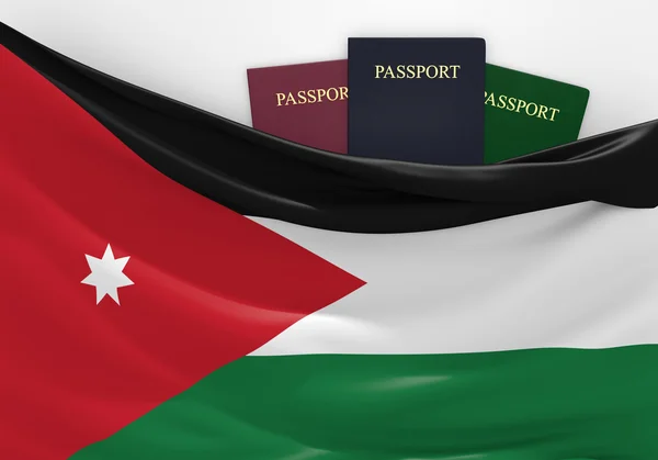 旅行や各種のパスポートを持つ Jordan の観光 — ストック写真