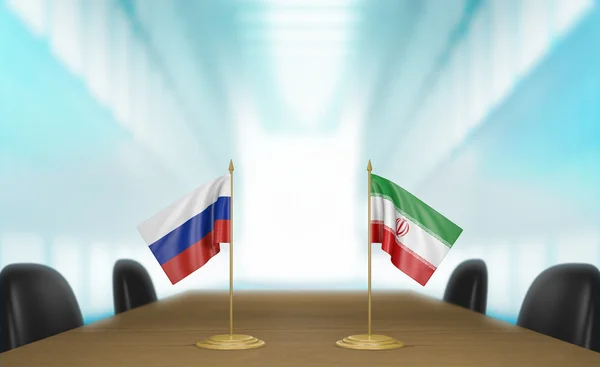 Переговоры по ядерной программе России и Ирана — стоковое фото