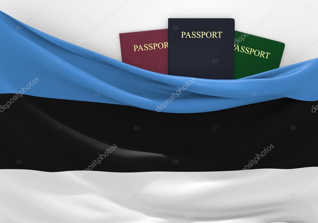 Travel and tourism in Estonia, with assorted passports