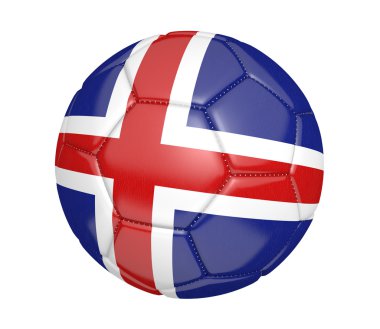 Futbol topu veya futbol, İzlanda ülke bayrağı ile
