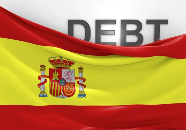 Hiszpania dług i budżetu deficyt finansowy kryzys — Zdjęcie stockowe