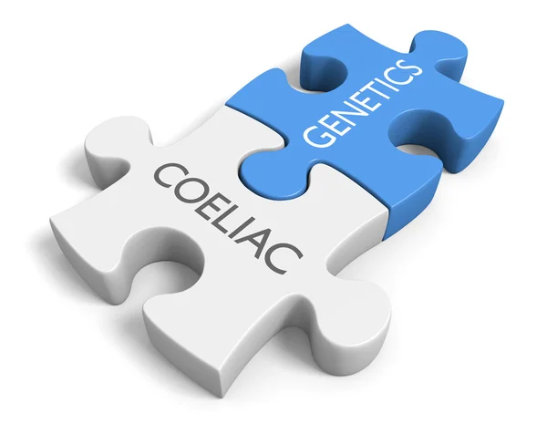 Link between genetics and coeliac disease, also known as celiac sprue — Stock Photo, Image