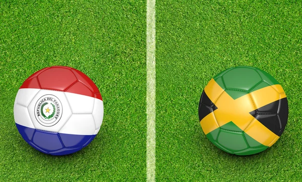 2015 турнір з футболу Кубок Америки, команди Парагвай проти Ямайка — стокове фото