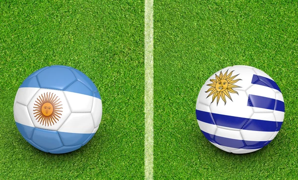 Tournoi de football Copa America 2015, équipes Argentine vs Uruguay — Photo