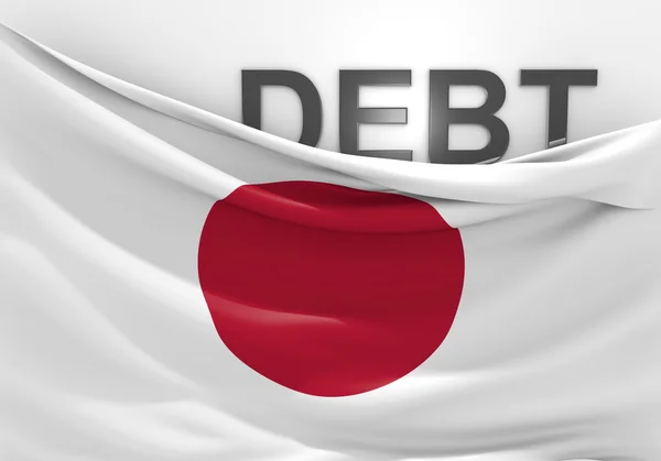 Giappone debito nazionale e deficit di bilancio crisi finanziaria — Foto Stock
