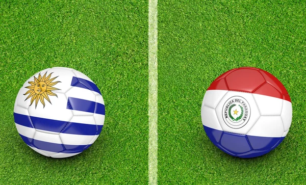 Tournoi de football Copa America 2015, équipes Uruguay vs Paraguay — Photo