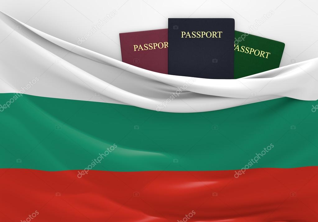 Travel and tourism in Bulgaria, with assorted passports