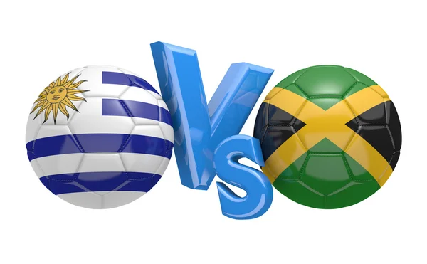 Compétition de football Copa America, équipes nationales Uruguay vs Jamaïque — Photo