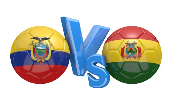 コパ ・ アメリカのサッカーの大会、ナショナル チーム vs エクアドル ボリビア — ストック写真