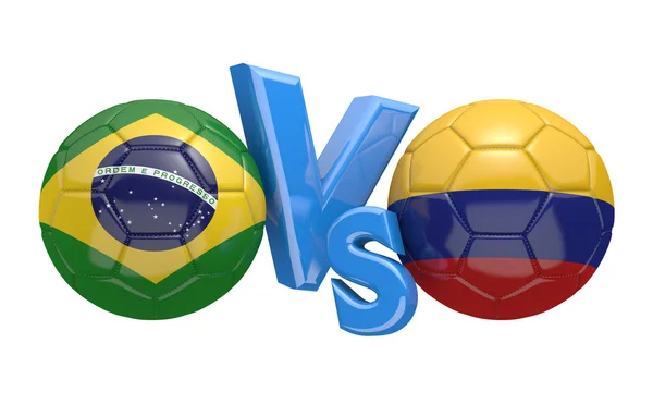 Copa America voetbalcompetitie, nationale teams Brazilië vs Colombia — Stockfoto