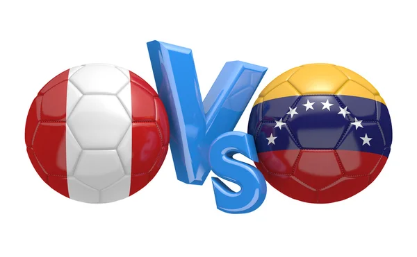 Compétition de football Copa America, équipes nationales Pérou vs Venezuela — Photo