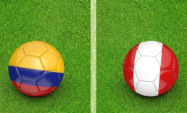 2015 Copa América torneo de fútbol, equipos Colombia vs Perú —  Fotos de Stock