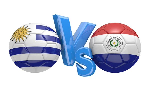 Football competition, national teams Uruguay vs Paraguay — Stock Photo, Image