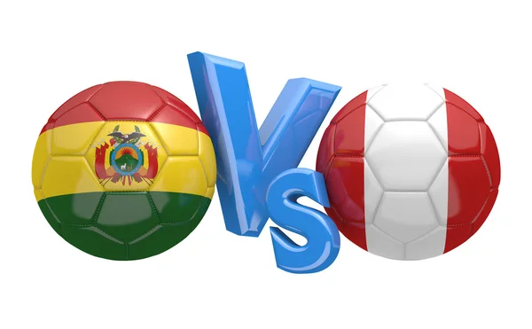 Soccer competition, national teams Bolivia vs Peru — Stock Photo, Image