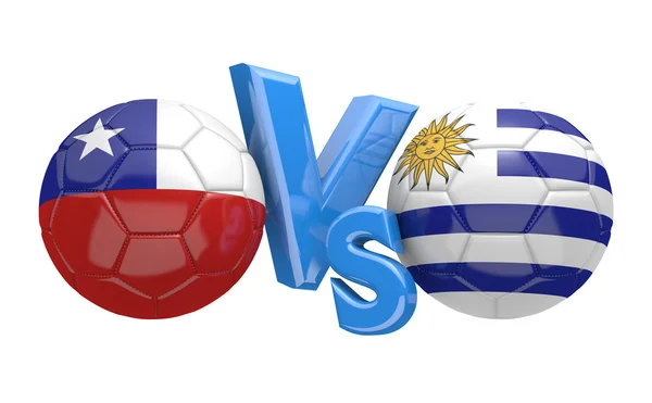 Soccer competition, national teams Chile vs Uruguay — Zdjęcie stockowe