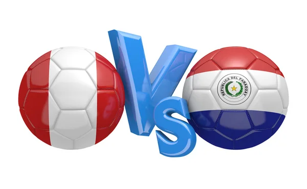 Soccer competition, national teams Peru vs Paraguay — Stock Photo, Image