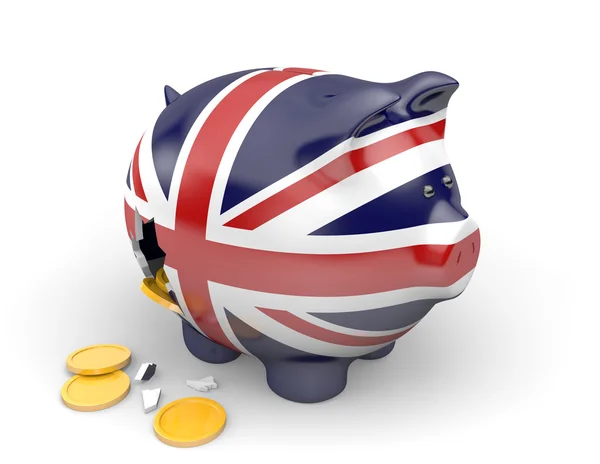 Концепция экономики и финансов Соединенного Королевства для ВВП и кризиса государственного долга — стоковое фото