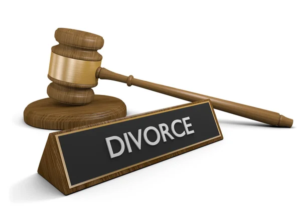 Court gavel concept for divorce and family law — Stock Photo, Image