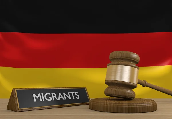 Germany and the Syrian migrant crisis in Europe — Stock Photo, Image