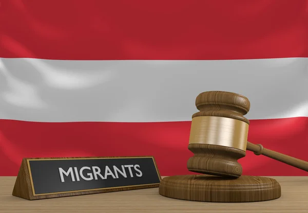 Austria and the Syrian migrant crisis in Europe — Stock Photo, Image