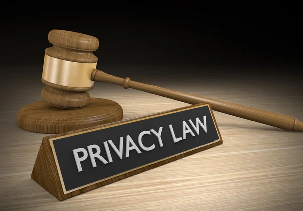 Derecho de la privacidad regulación y concepto de protección jurídica — Foto de Stock