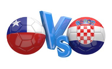 Futbol Milli takımları arasında Şili ve Hırvatistan maç karşı