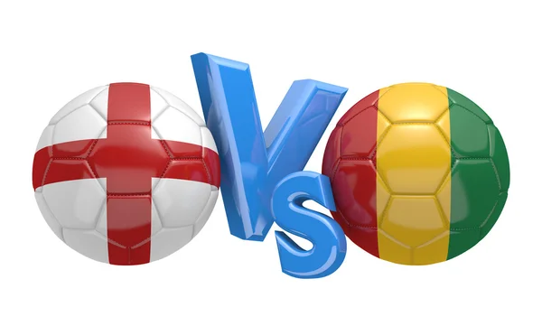 Fútbol versus partido entre las selecciones nacionales de Inglaterra y Guinea — Foto de Stock